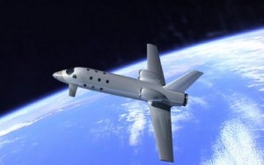 Суборбитальный космолет в космосе (иллюстрация с сайта EADS Astrium)