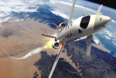 Полет на ракетных двигателях (иллюстрация с сайта EADS Astrium)